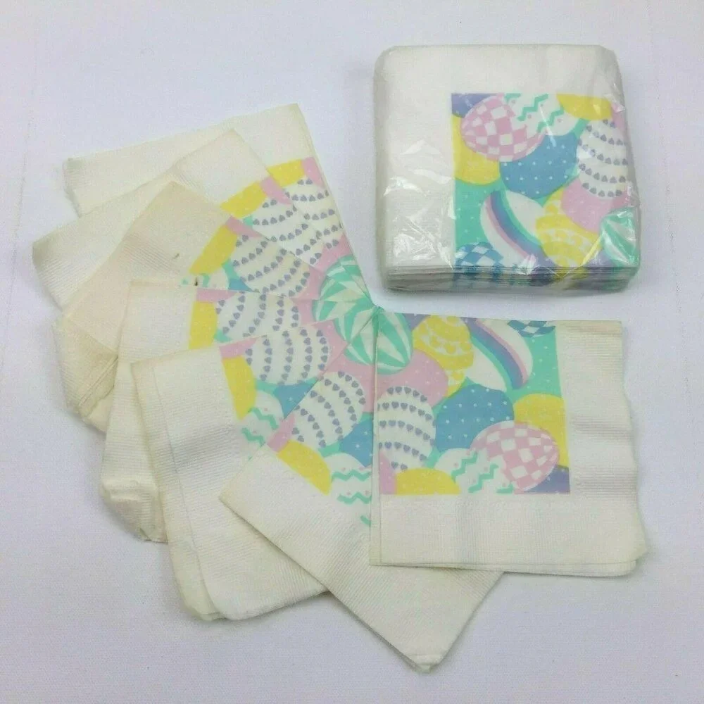 Vintage C.A. Reed Easter Egg Party Luncheon Paper Napkins